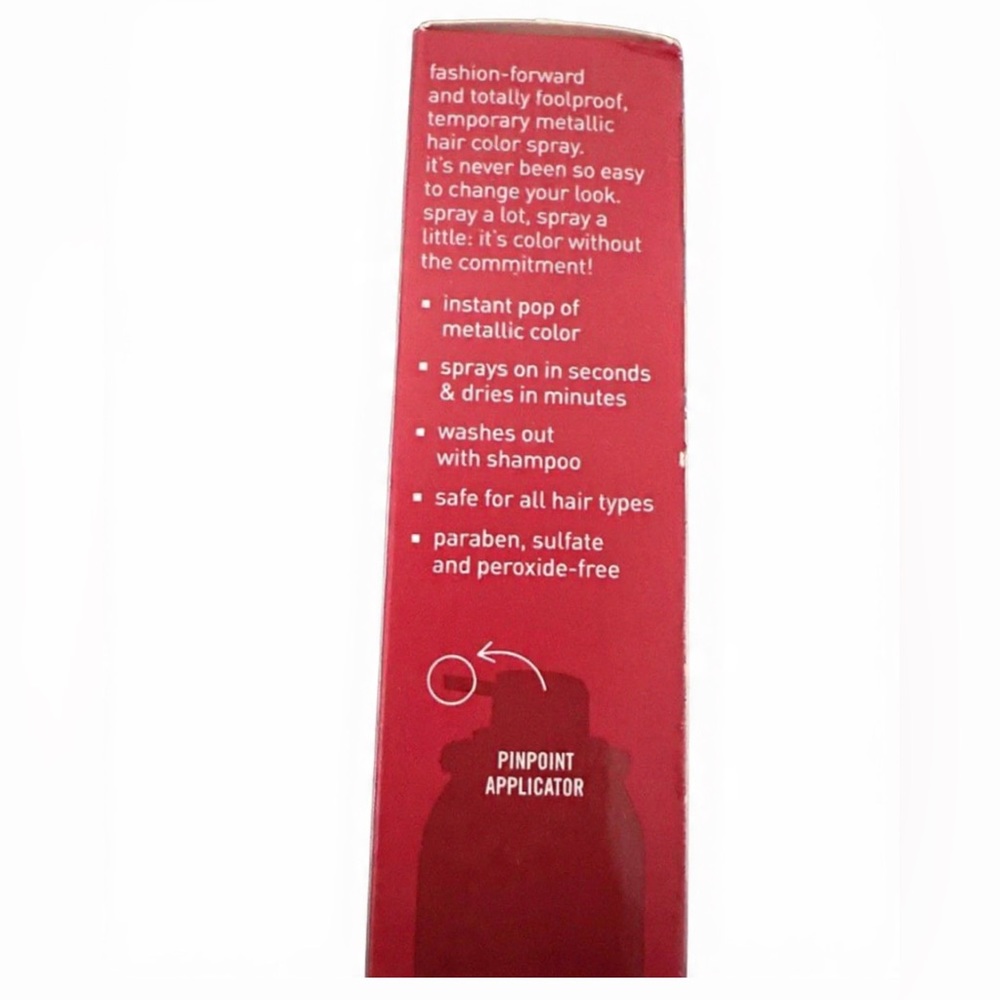 Set of 2 Chroma Lights Metallic Red Temporary Hair Color Spray 1.5 oz - Picture 4 of 4